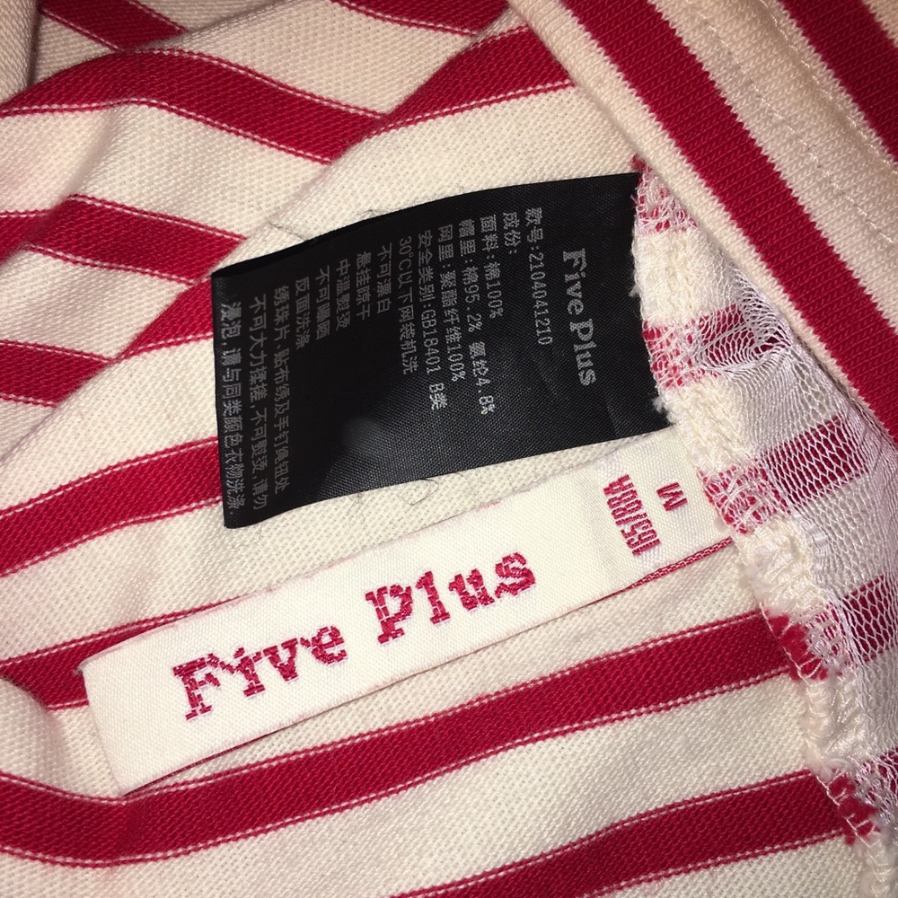 Five Plus Sequin Embroidered Rabbit Striped Hoodie - Picture 8 of 8